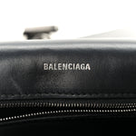 Semi Matte Soft Textured Calfskin Downtown Shoulder Bag Black