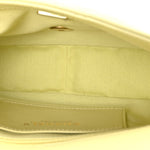 Shiny Caviar Quilted Mini Chain Messenger Flap Bag Yellow