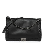 Calfskin Large Boy Reverso Flap Black