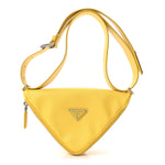 Saffiano Triangle Shoulder Belt Bag Sunny Yellow