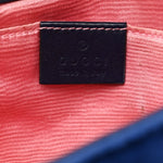 Velvet Matelasse Mini GG Marmont Shoulder Bag Cobalt Blue