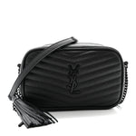 Grain De Poudre Matelasse Monochrome Monogram Mini Lou Camera Bag Black