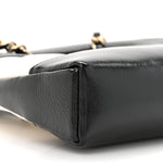 Shiny Crumpled Calfskin Quilted Nano 31 Shopping Bag White Black