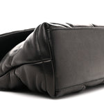 Lambskin Quilted Small Loulou Puffer Monogram Chain Satchel Black