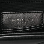 Calfskin Y Quilted Monogram Monochrome Toy Loulou Crossbody Bag Black
