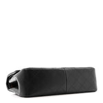 Lambskin Quilted Jumbo Double Flap Black