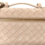 Suede Intrecciato Bang Bang Vanity Case Ecru