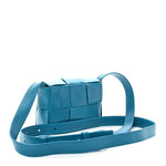 Paper Calfskin Maxi Intreccio Extra Mini Cassette Crossbody Bag Blue