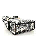 Canvas Embroidered Toile De Jouy Mini Lady D-Lite White Black