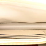 Calfskin Lacquer Monochrome Rockstud Wallet On Chain Ivory