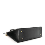 Lambskin Quilted CC Front Pocket Shopping Tote Black