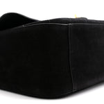 Suede Calfskin Small Souplissimo Maxi Flap Black