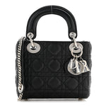 Lambskin Cannage Mini Lady Dior Black