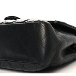 Lambskin Quilted Jumbo Single Flap Black