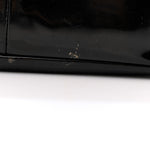 Patent Pony Hair Small Pocket Tote Black