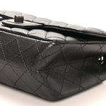Metallic Sheepskin Quilted 2.55 Reissue Mini Flap Dark Silver