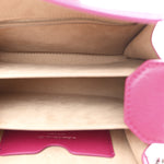 Silky Amish Grain Calfskin Box Shoulder Bag 19 Pink