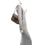 GG Supreme Monogram Horsebit 1955 Shoulder Bag Beige Brown Sugar