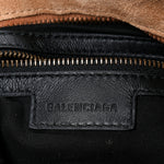 Waxed Suede Calfskin Classic Hardware Medium Le City Camel