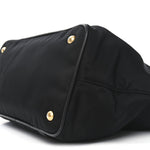 Tessuto Nylon Soft Calf Small Tote Black