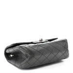 Metallic Sheepskin Quilted 2.55 Reissue Mini Flap Dark Silver