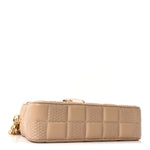 Lambskin Damier Quilt Troca MM Cashmere Beige