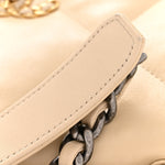 Lambskin Quilted Medium Chanel 19 Flap Beige