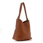 Grained Calfskin Low Key Hobo PM Cognac