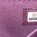Shiny Lambskin Quilted Extra Mini Flap Purple