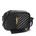 Calfskin Matelasse Monogram Lou Camera Bag Black