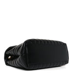 Calfskin Y Quilted Monogram Medium Loulou Chain Satchel Black