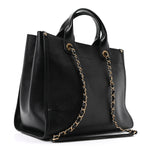 Caviar Small Studded Deauville Tote Black