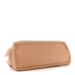 Pebbled Calfskin Medium Bamboo Shopper Tote Camelia