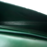 Nappa Intrecciato Long Andiamo Top Handle Clutch Emerald Green