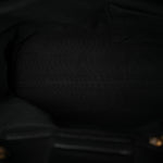 Calfskin Chevron Quilted Statement Shopping Tote Black