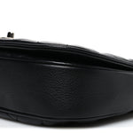 Calfskin Quilted Casual Pocket Messenger Flap Black