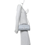 Smooth Calfskin Small Bel Air Clutch On Strap Cloud Grey