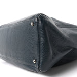 Calfskin Cerf Executive Shopper Tote Blue