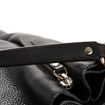 Grainy Calfskin House Check Medium Maidstone Black