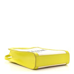 Canvas Calfskin Mini Vertical Cabas Neon Yellow