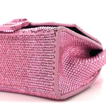 Strass Suede Hourglass Top Handle Bag XS Pink