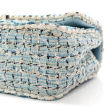 Tweed Braid Mini Flap Blue White Navy