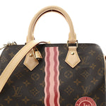 Mon Monogram Speedy Bandouliere 25 Light Pink Sari Red