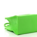 Vegan Leather Small Shopping Bag Highlighter Green