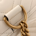 Calfskin Matelasse GG Marmont Flap Backpack White