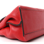 Cellarius Calfskin Small Bamboo Daily Top Handle Bag Hibiscus Red