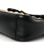 Monogram Azalea Calfskin Matelasse Diagonal Mini GG Marmont Top Handle Shoulder Bag Beige Ebony Black