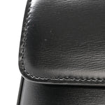 Shiny Calfskin Triomphe Chain Bag Black