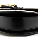 Azalea Calfskin Tri-Color Horsebit 1955 Shoulder Bag Mystic White Sun Oil Black