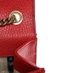Dollar Calfskin Small Interlocking G Shoulder Bag Red